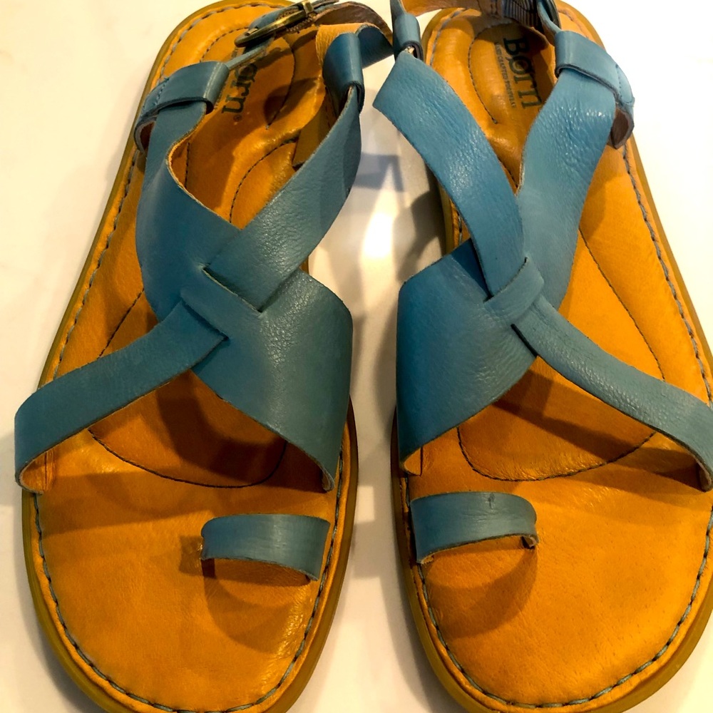 Born Blue leather sandal